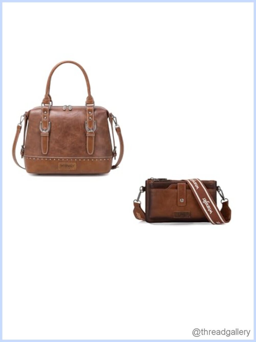 Western Barrel Satchel Doctor Bag Top Handle Hobo Crossbody Purse Set